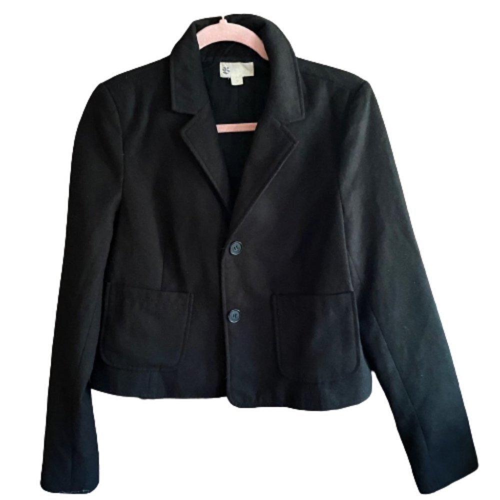 Hudson Bay crop boxy blazer jacket